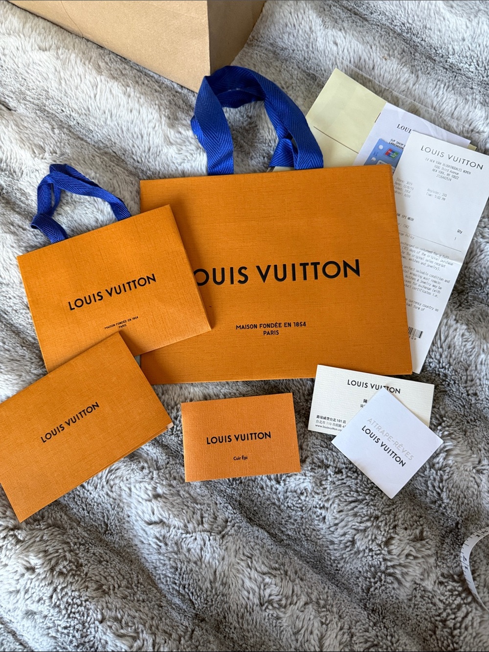 Louis Vuitton Orange Gift Bags and Packaging Set